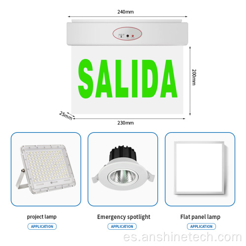 Pequeña luz indicadora de emergencia acrílica.